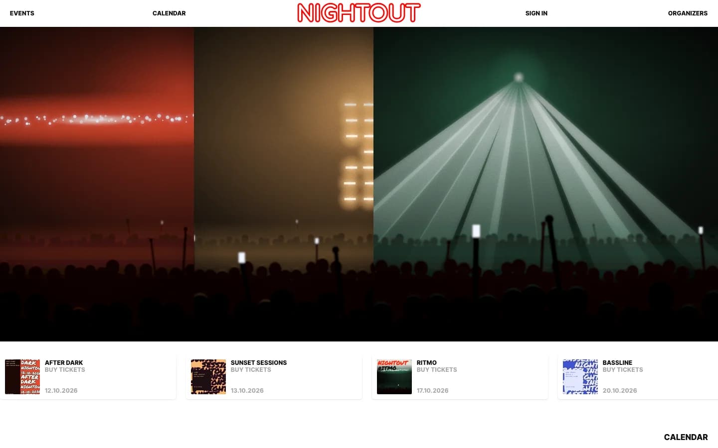 Circoloco ticketing theme home page